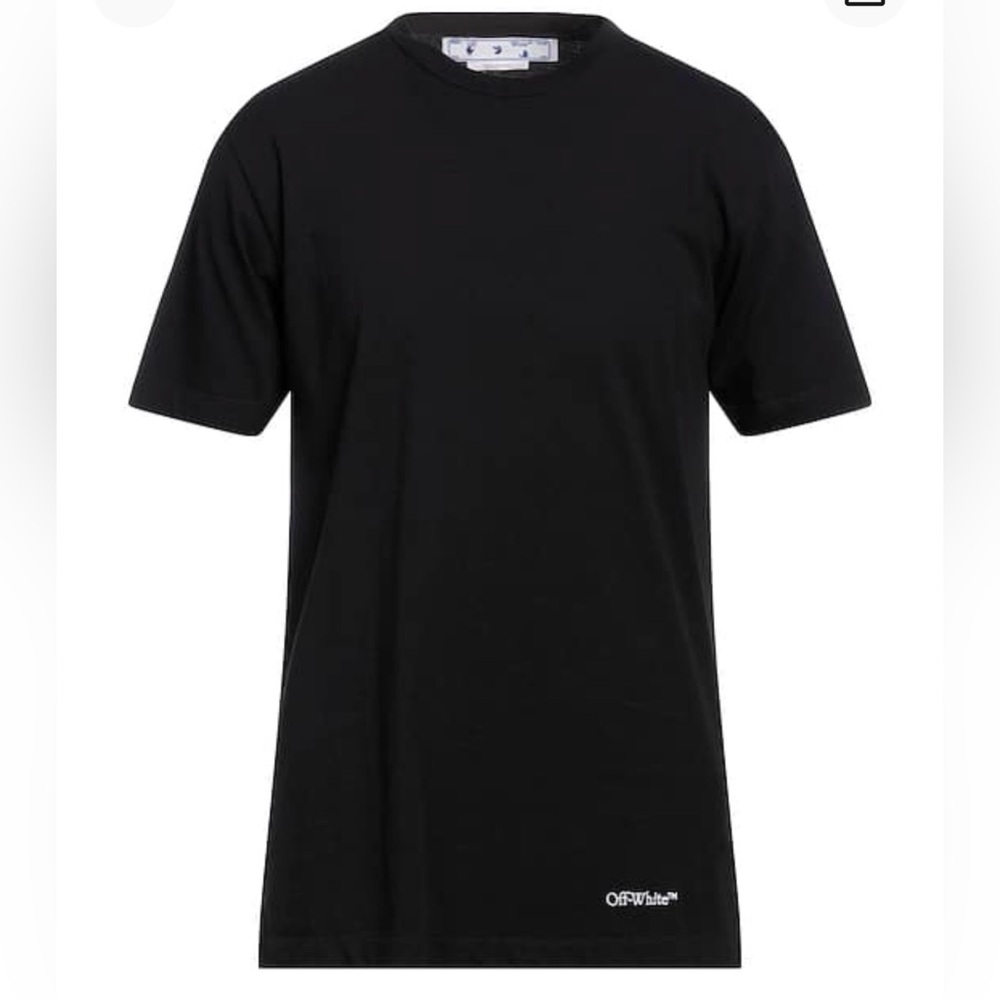Off-White Black Scribble Diagonal Tee M